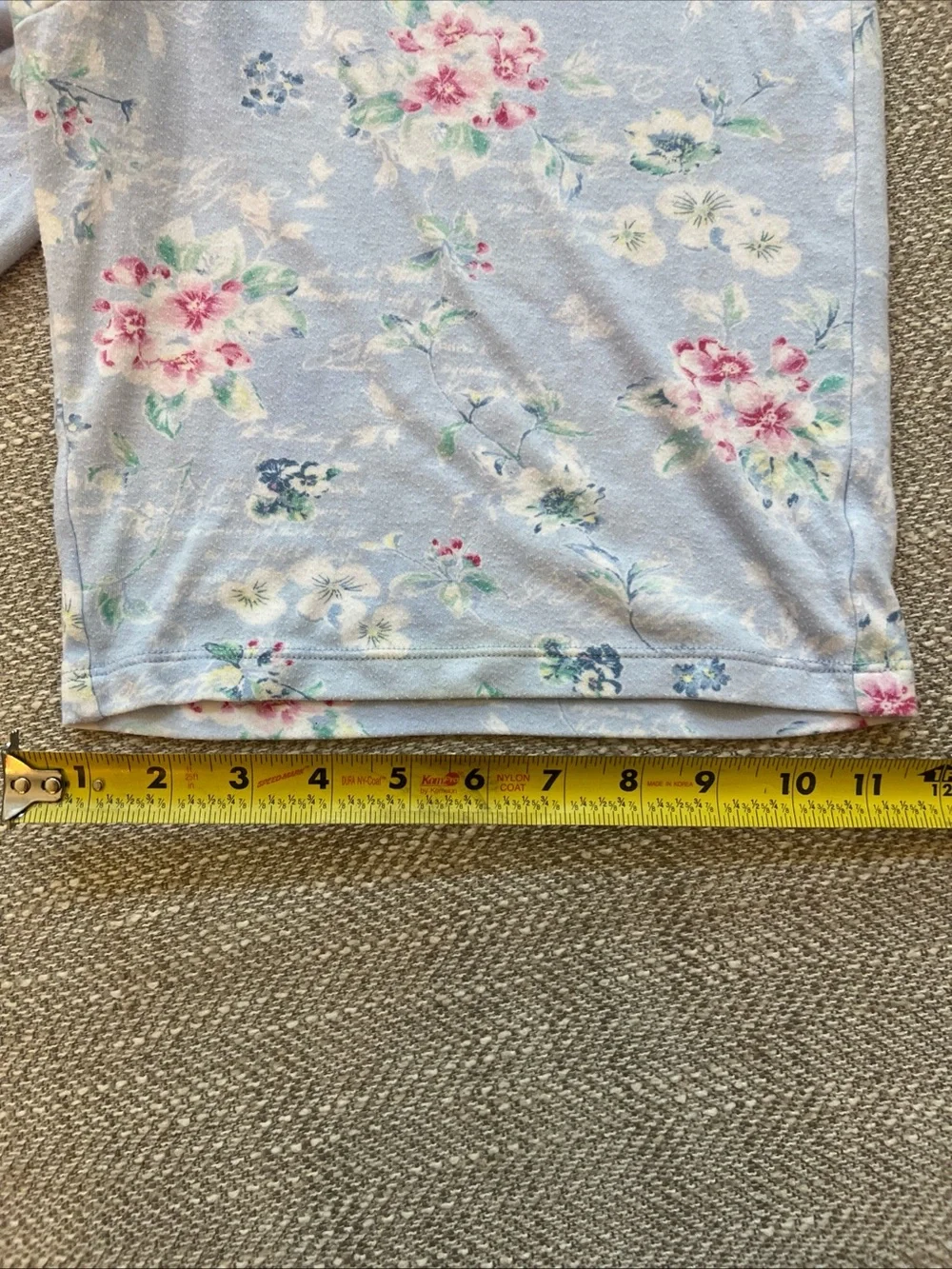 Karen Neuburger Pajama Set Womens Small S New Floral Blue Short Sleeve Shorts